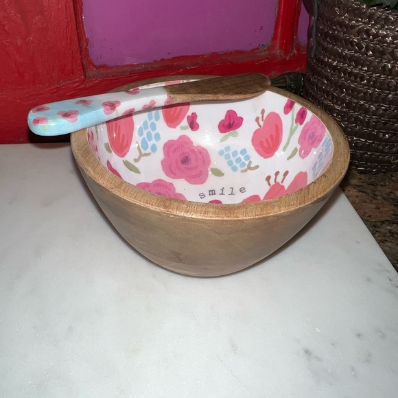 Mud Pie Pink floral dip bowl set. NWT. - Picture 6 of 7